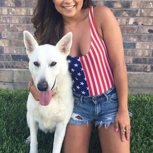 American Apparel American Flag Swimsuit